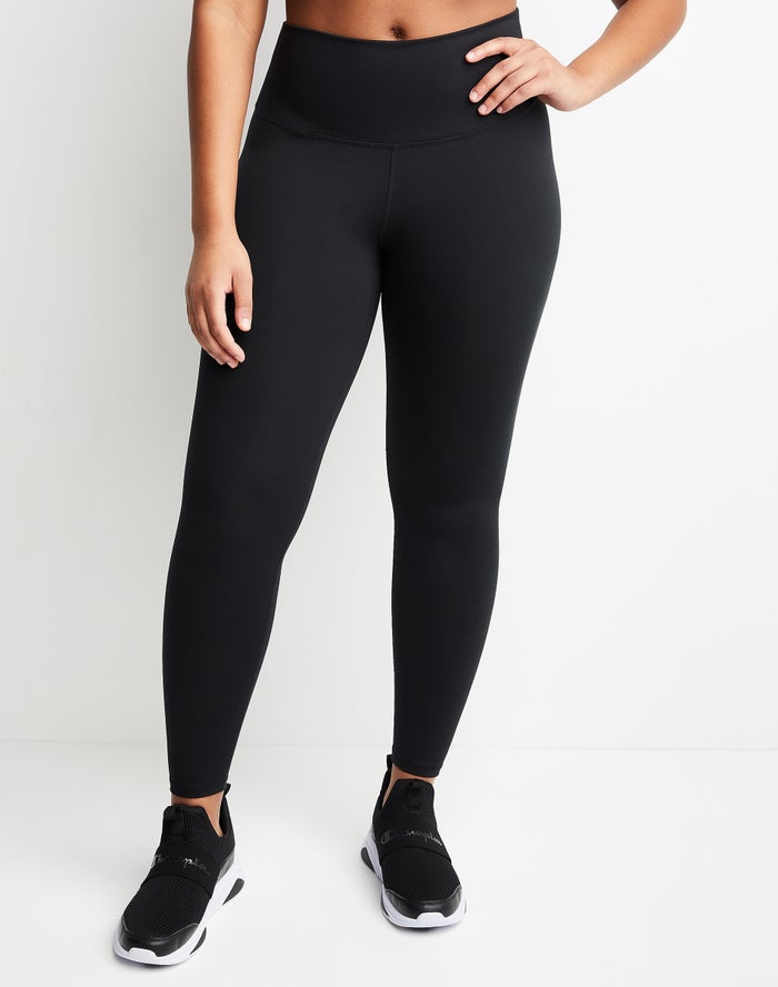 Champion Womens Leggings NZ - Soft Touch 7/8 Black ( 0271-UOKDC )